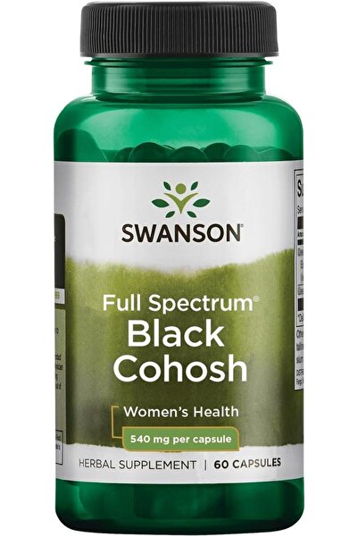 SWANSON عشبة كوهوش السوداء، 540 ملغ، 60 كبسولة