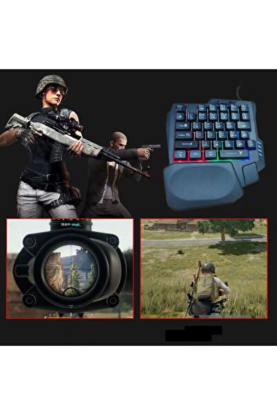 jedel 35-Key RGB Portable Mini Wired Optical Gaming Keyboard Single Hand - K601