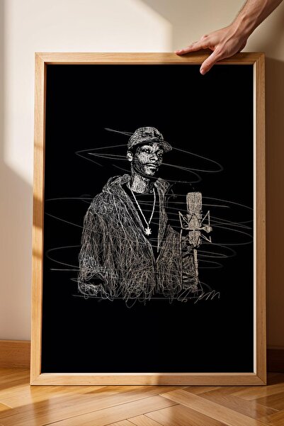 Saturn Pictură înrămată cu portretul lui Snoop Dogg Rap Hip Hop - Poster estetic