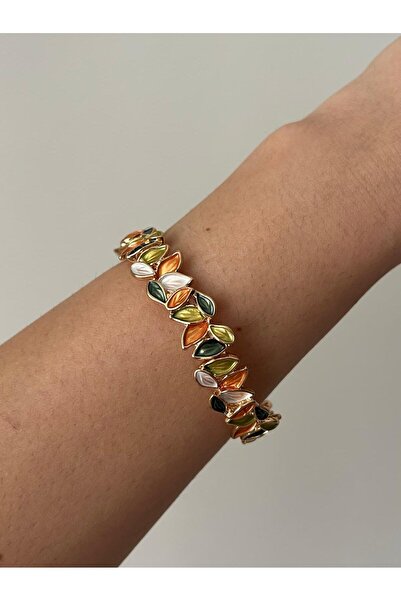 Sudisko Yaprak Desenli Lastik Bileklik