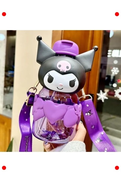 markentegra Children's Water Bottle with Cute Character Design and Straw