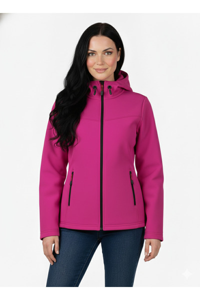 VEGA PORT Women's Fleece Fuchsia with Zipper Hooded
