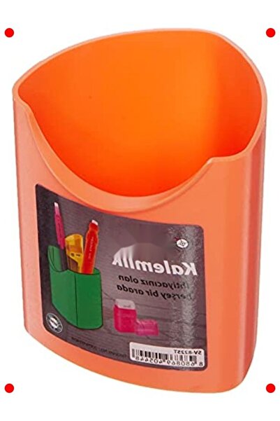 markentegra Orange Metal Pen Holder - Desktop Organizer