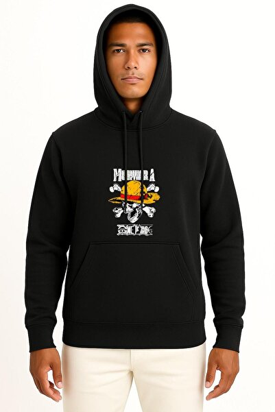 Bahriyeli Collection με κουκούλα One Piece Mugiwar A Göğüs με τύπωμα Unisex φ...