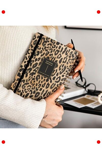 markentegra A5 Perpetual Leopard Pattern Spiral Planner