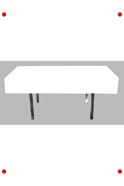 markentegra مفرش طاولة أبيض سادة 137x183 سم