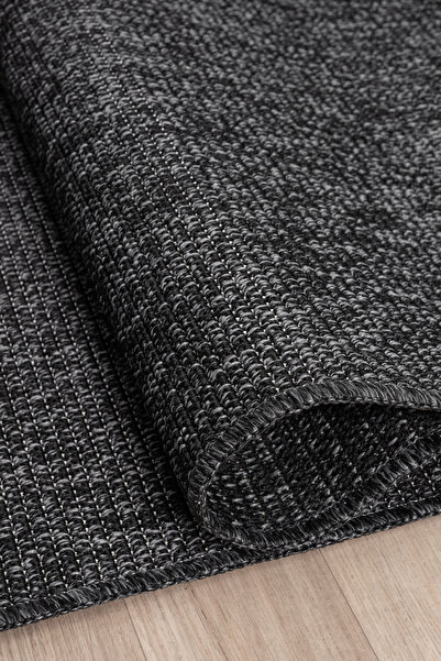 Colore Home Anthracite Jute Wicker Knitted Non-Slip Base Washable Sisal Carpet Jute Runner