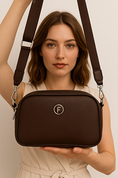 FARBAG KAHVE 4 cepli kadın Çantası