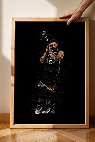 Saturn Stephen Curry Framed Painting Nba Basketball - Aesthetic Poster