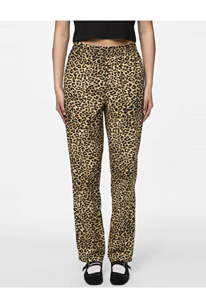 PIECES Pants, Animal print