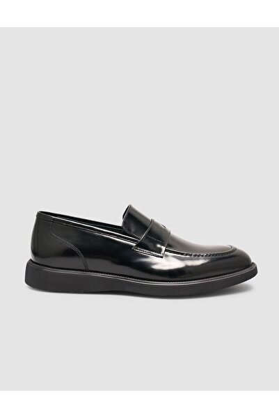 Cabani 100% Genuine Open Leather Men's Black Classic Loafer
