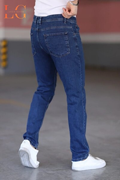 LORDA GİYİM Men's Regular Fit Relaxed Fit Jean Pants High Waist with Zipper