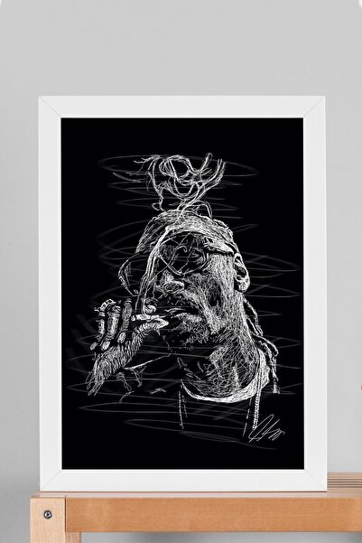 Saturn Pictură înrămată cu portretul lui Snoop Dogg Rap Hip Hop - Poster estetic