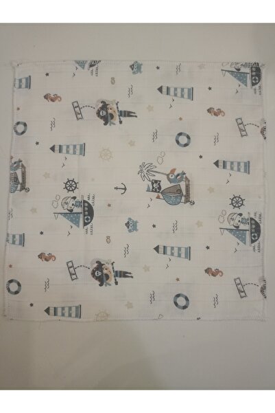 Bahar 25×25 سم |   قطعة قماش مسلين لمسح الفم - مصنوعة من القطن بنسبة 100%، ذا...