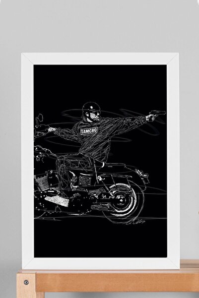 Saturn Tablou înrămat Sons of Anarchy Jax Teller SAMCRO - Poster estetic