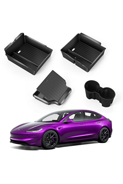 campasist Tesla Model 3/Y /Jupiter 2025 Tesla Ön ve Arka Orta Konsol Düzenley...