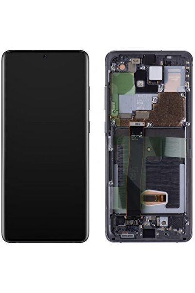 GERICOM Display Touchscreen Samsung Galaxy S20 Ultra G988, Black, with Frame