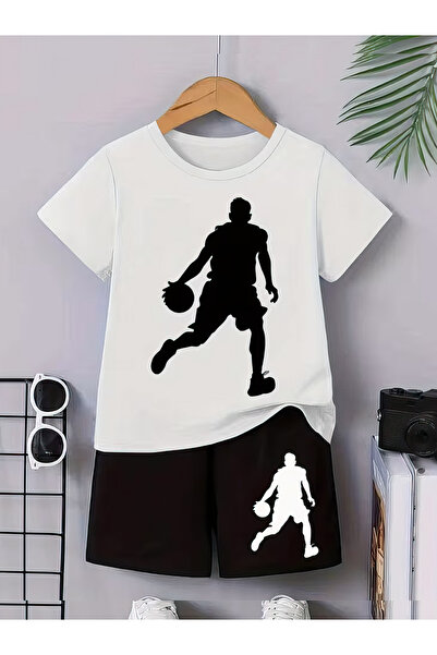 CACTUS COLLECTION SETURI DE PANTALONI SCURTĂ CU IMPRIMARE BASKETBALL tricou S...