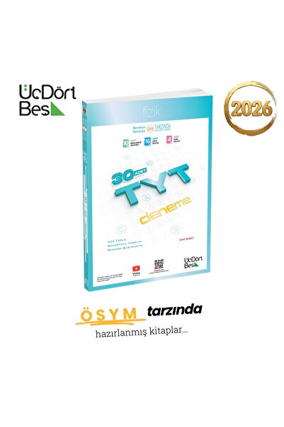 Üç Dört Beş Yayıncılık Üçdörtbeş TYT Fizik Deneme Güncel Baskı