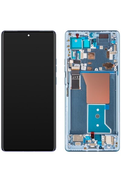 GERICOM Ecran tactil Motorola Edge 40 Pro cu ramă, albastru lunar (pachet ser...