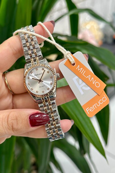 Ferrucci Çelik Kordon Su Geçirmez Garantili Kadın Kol Saati