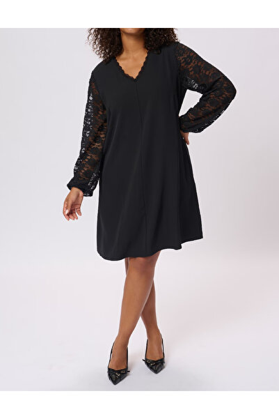 KAFFE CURVE Short dress, Black