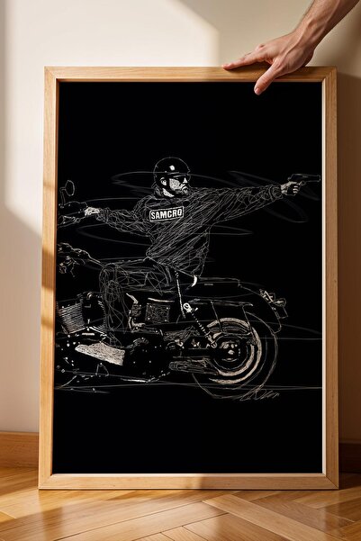 Saturn Sons of Anarchy Jax Teller Framed Painting Samcro - Aesthetic Poster