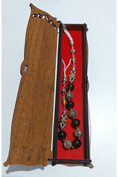 aytens سبحة زاماك زازا مصنوعة يدويًا من النحاس المزخرف والأحجار الطبيعية - تص...