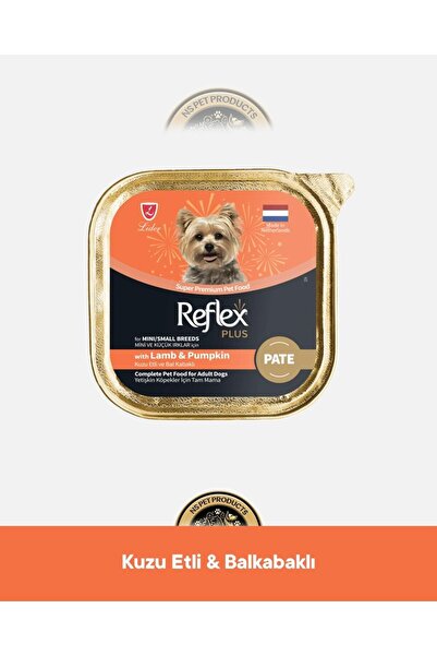 Reflex Plus Alutray Pate Kuzu Etli ve Bal Kabaklı Mini ve Küçük Irklar İçin Y...