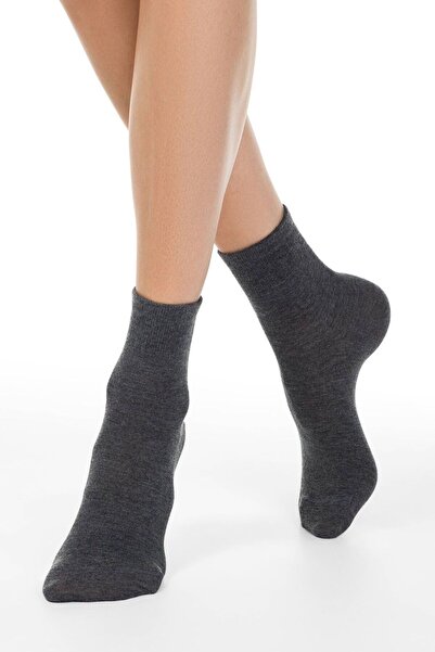 Conte Elegant Thick viscose and cashmere socks, Comfort 000 - Dark Grey, 36-37 (23)