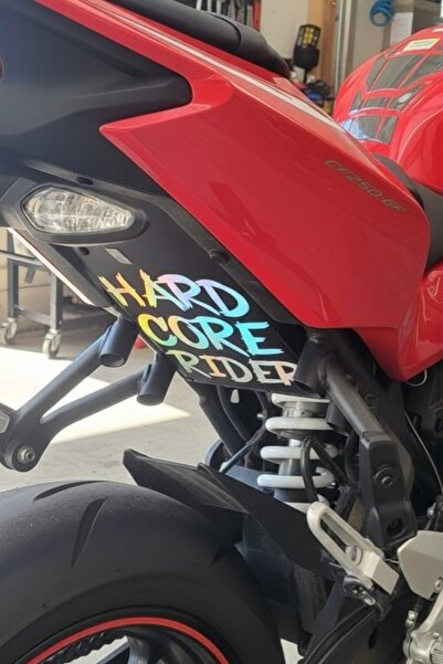 Yalıgraf Reklam Tabela Hard Core Rider Motorcycle Sticker 14X18 cm