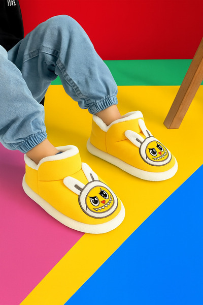 Behtah Kundura Παιδικές αντιολισθητικές παντόφλες με βαμβακερή επένδυση με σχ...