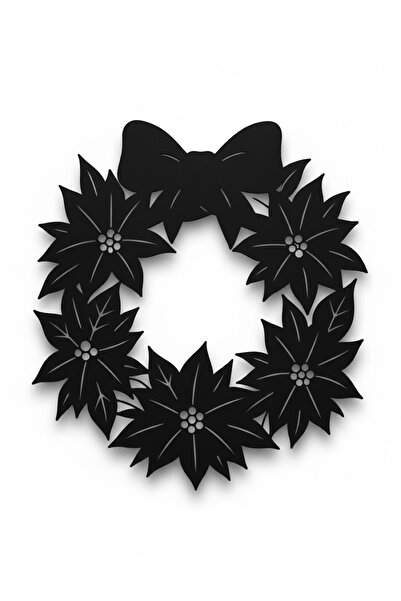 PAŞAOĞLU PLEKSİ 3M 30 CM Siyah Ahşap Yılbaşı Konsept Kapı Süsü