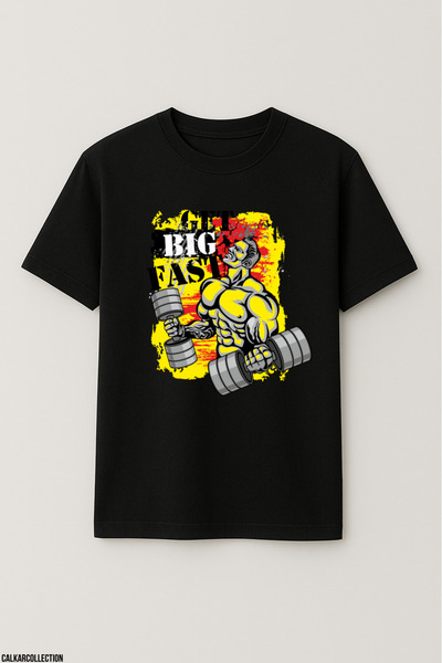 CALKARCOLLECTION Unisex Oversized I Love Gym Time T-Shirt