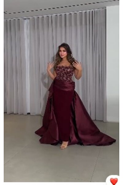 Genrics فستان سهرة احمر