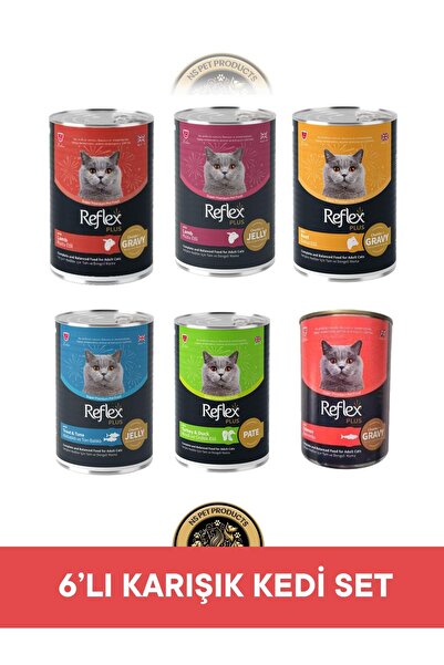 Reflex Plus Kedi Maması 6lı Karışık Kedi Set 6x400 gram