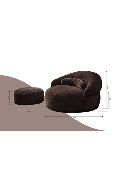 Marsah Home Fotoliu Pufos + perna & taburet – confort modern pentru living