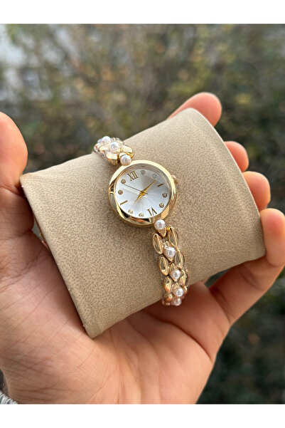 Tulpar New Season Pearl Detailed Vintage Women's Wristwatch