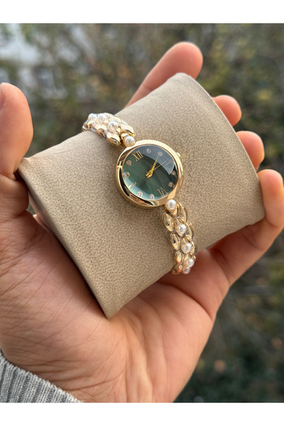 Tulpar New Season Pearl Detailed Vintage Women's Wristwatch