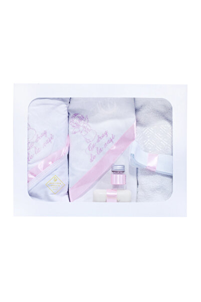 Gardinea Domain Trusou ingeras botez Gardinea Domain® 6 piese, in cutie, bumbac 100%, roz