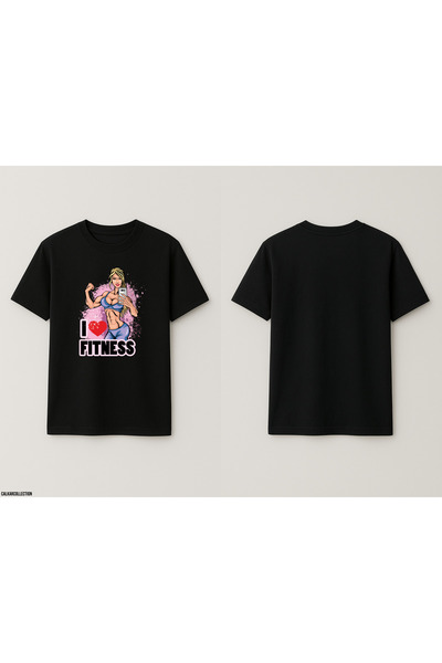 CALKARCOLLECTION Unisex Oversized I Love Gym Time T-Shirt