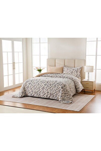 Moon Almnar double-sided velvet duvet with large filling, double size, 6 pieces, in elegant colors and designs.