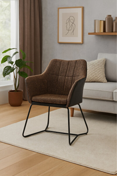 HOMEZ NEED كرسي جلوس عصري مريح بقاعدة معدنية