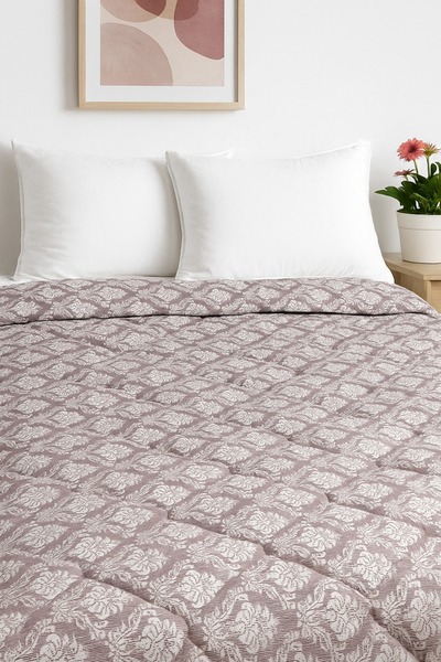 Bizdenuygunuyok Double Silicone Quilt 195X215 – Lightweight, Soft, Patterned,...