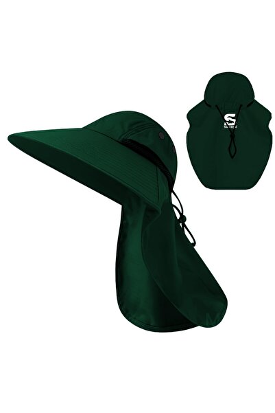 Genel Markalar Ense Korumalı Outdoor Şapka - UV Korumalı - Haki -