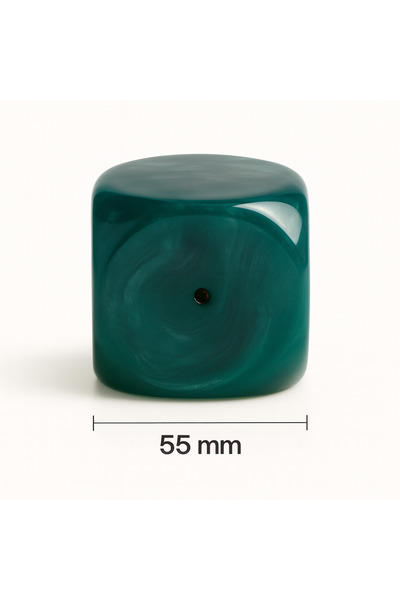 ARURTAKI Bakelit Yeşil Sedefli Renk Yemen Zar – 55 mm – Tesbih Yapım Malzemesi