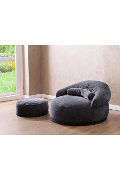 Marsah Home Upholstered armchair + cushion & stool – modern comfort for the l...