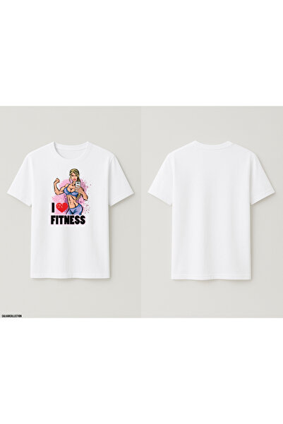 CALKARCOLLECTION Unisex Oversized I Love Gym Time T-Shirt