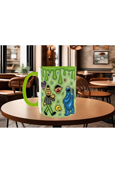 Mugs and love Susam sokağı baskı kaliteli porselen kupa