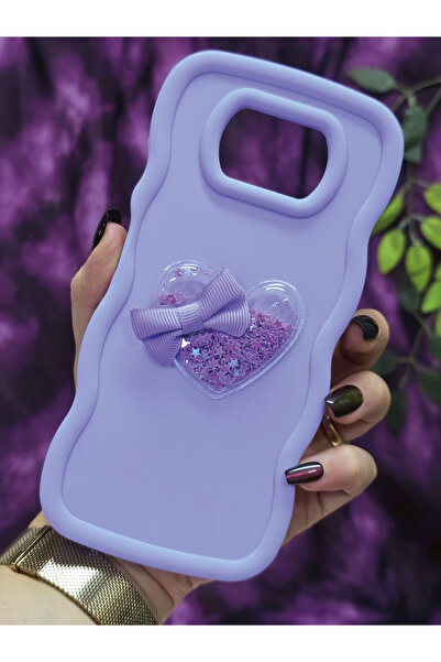 Magic Ring Poco X3 Pro / Poco X3 Nfc Compatible Heart and Ribbon Star Glitter Lilac Phone Case